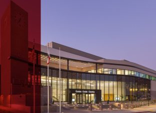 Night County Administration Building Exterior